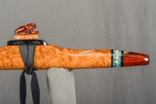 Brown Mallee Burl Native American Flute, Minor, High E-5, #L14F (13)